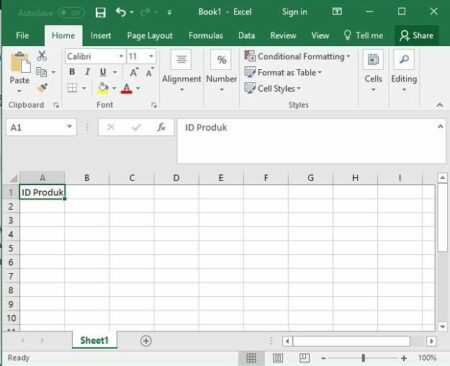 template stok barang excel